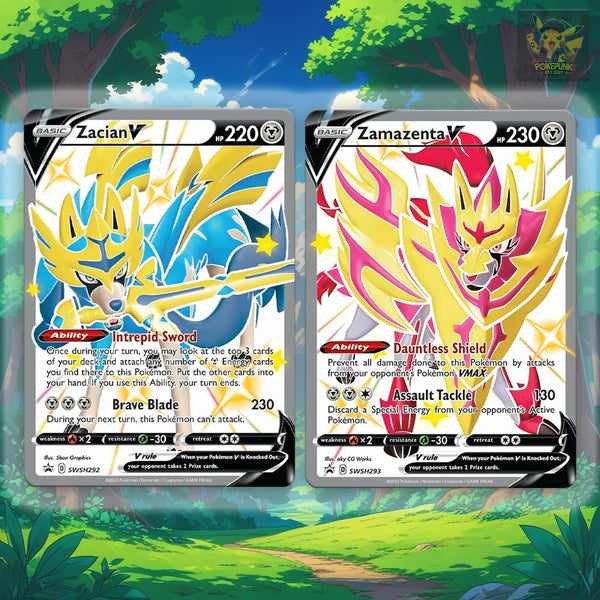 Zacian & Zamazenta Promo Pair - SWSH292/SWSH293 - NM/MINT